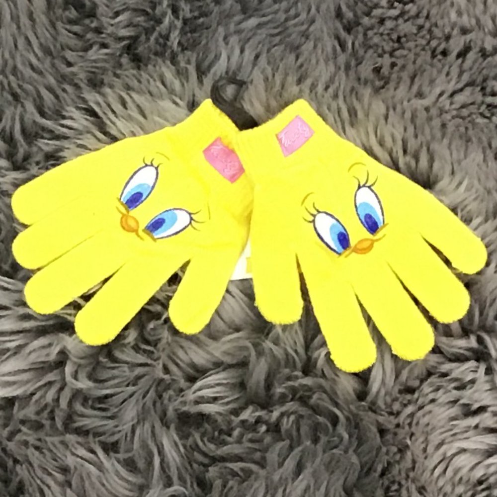 Warner Bros. | Girl's Tweety Bird Winter Gloves | Yellow | One Size